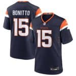 Denver Broncos #15 Nik Bonitto Navy 2024 Stitched Game Jersey