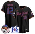 New York Mets #12 Francisco Lindor Black 2025 Spring Training Stitched Jersey