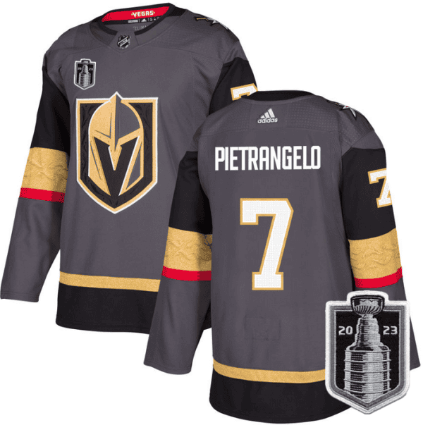 Vegas Golden Knights #7 Alex Pietrangelo Gray 2023 Stanley Cup Final Stitched Jersey