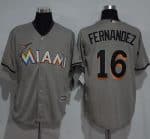 Marlins #16 Jose Fernandez Grey New Cool Base Stitched Jersey