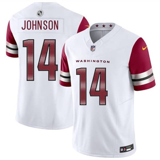 Washington Commanders #14 Josh Johnson White 2025 F.U.S.E. Vapor Limited Football Stitched Jersey