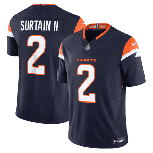 Denver Broncos #2 Pat Surtain II Navy 2024 Draft F.U.S.E. Vapor Limited Stitched Jersey