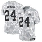 Cleveland Browns #24 Nick Chubb Arctic Camo 2024 F.U.S.E. Salute To Service Limited Stitched Jersey