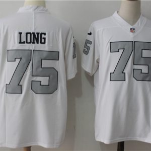 Raiders #75 Howie Long White Stitched Limited Rush Nike Jersey
