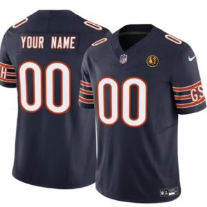 Chicago Bears Custom Navy 2023 F.U.S.E. With John Madden Patch Vapor Limited Stitched Jersey