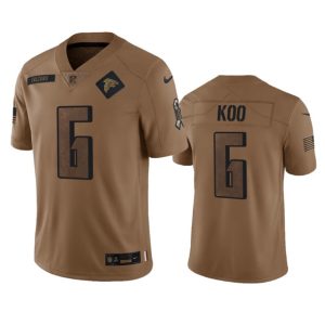 Atlanta Falcons #6 Younghoe Koo 2023 Brown Salute To Setvice Limited Stitched Jersey