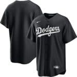Los Angeles Dodgers Blank Black Lights Out Limited Stitched Jersey