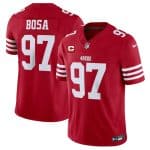 San Francisco 49ers #97 Nick Bosa Red 2025 F.U.S.E. With 3-Star C Patch Vapor Untouchable Limited Stitched Jersey