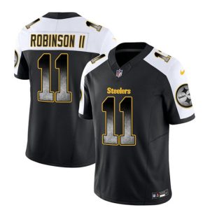 Pittsburgh Steelers #11 Allen Robinson II Black White 2023 F.U.S.E. Smoke Vapor Untouchable Limited Stitched Jersey