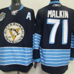 Penguins #71 Evgeni Malkin Stitched Dark BLue 2011 Winter Classic Vintage Jersey