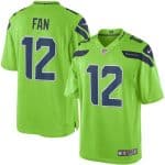 Seahawks #12 Fan Green Stitched Limited Rush Nike Jersey