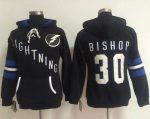 Tampa Bay Lightning #30 Ben Bishop Black Old Time Heidi NHL Hoodie