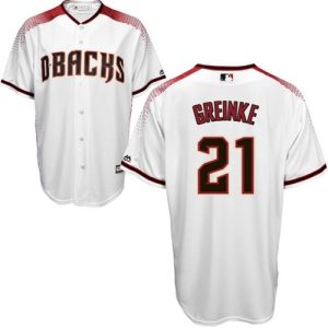 Diamondbacks #21 Zack Greinke White Brick New Cool Base Stitched Jersey