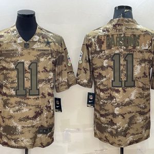 Dallas Cowboys #11 Micah Parsons Camo Salute To Service Stitched Jersey