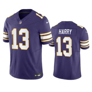 Minnesota Vikings #13 N'Keal Harry Purple 2023 F.U.S.E. Throwback Vapor Untouchable Limited Stitched Jersey