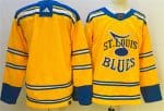 St. Louis Blues Blank Yellow 2022-23 Reverse Retro Stitched Jersey