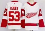 Detroit Red Wings #53 Moritz Seider White 2024-25 Stitched Jersey