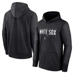 Chicago White Sox Black Pregame Performance Pullover Hoodie