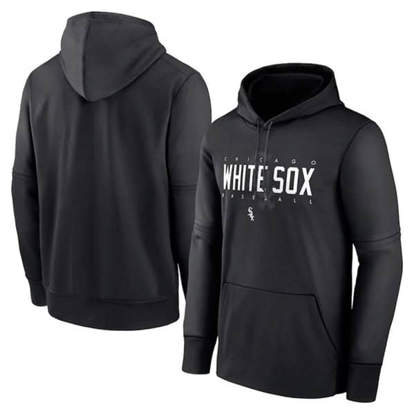 Chicago White Sox Black Pregame Performance Pullover Hoodie