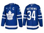 Toronto Maple Leafs #34 Auston Matthews Blue With C Milk Patch Stitched Jersey