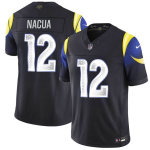 Los Angeles Rams #12 Puka Nacua Black 2025 F.U.S.E. ¡°Rivalries¡± Vapor Limited Football Stitched Jersey