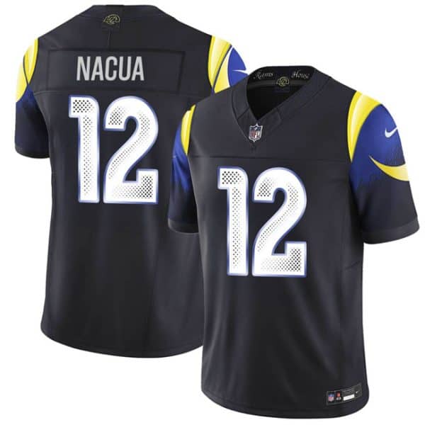 Los Angeles Rams #12 Puka Nacua Black 2025 F.U.S.E. ¡°Rivalries¡± Vapor Limited Football Stitched Jersey
