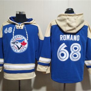 Toronto Blue Jays #68 Jordan Romano Royal Ageless Must-Have Lace-Up Pullover Hoodie