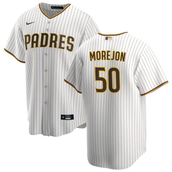 San Diego Padres #50 Adrian Morejon White Home Stitched Jersey