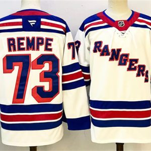 New York Rangers #73 Matt Rempe White 2024-25 Away Stitched Jersey