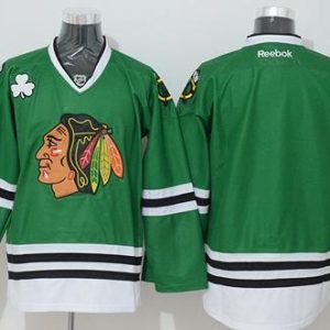 Blackhawks Stitched Blank Green Jersey
