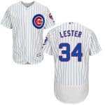 Cubs #34 Jon Lester White(Blue Strip) Flexbase Authentic Collection Stitched Jersey