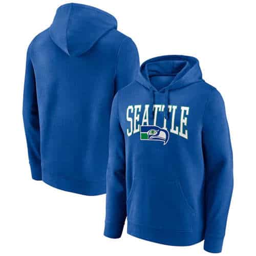 Seattle Seahawks Royal Gridiron Classics Campus Standard Pullover Hoodie