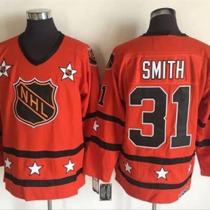 Islanders #31 Billy Smith Orange All Star CCM Throwback Stitched Jersey