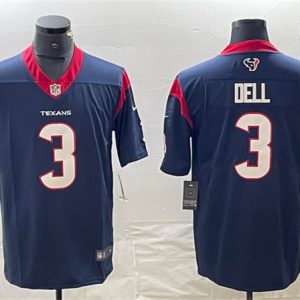 Houston Texans #3 Tank Dell Navy Vapor Untouchable Stitched Jersey