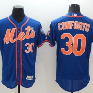 Mets #30 Michael Conforto Blue Flexbase Authentic Collection Stitched Jersey