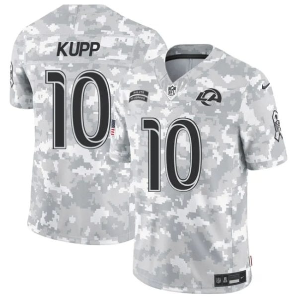 Los Angeles Rams #10 Cooper Kupp Arctic Camo 2024 F.U.S.E. Salute To Service Limited Stitched Jersey