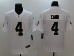 Raiders #4 Derek Carr Nike White Vapor Untouchable Limited Stitched Jersey