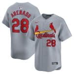 St. Louis Cardinals #28 Nolan Arenado Gray 2024 Away Limited Stitched Jersey