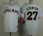 Marlins #27 Giancarlo Stanton White 2012 Home Stitched Jersey