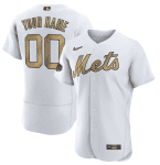 New York Mets Active Player Custom 2022 All-Star White Flex Base Stitched Jersey