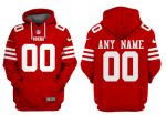 San Francisco 49ers Custom Red Alternate Pullover Hoodie
