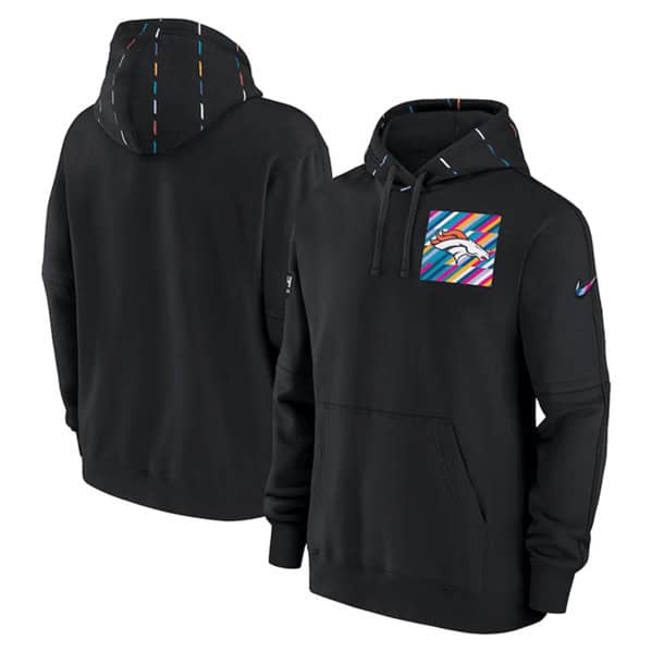 Denver Broncos Black 2023 Crucial Catch Club Pullover Hoodie
