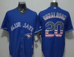 Blue Jays #20 Josh Donaldson Blue USA Flag Fashion Stitched Jersey
