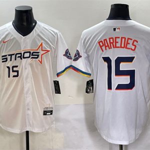 Houston Astros #15 Isaac Paredes White 2025 City Connect Limited Stitched Jersey