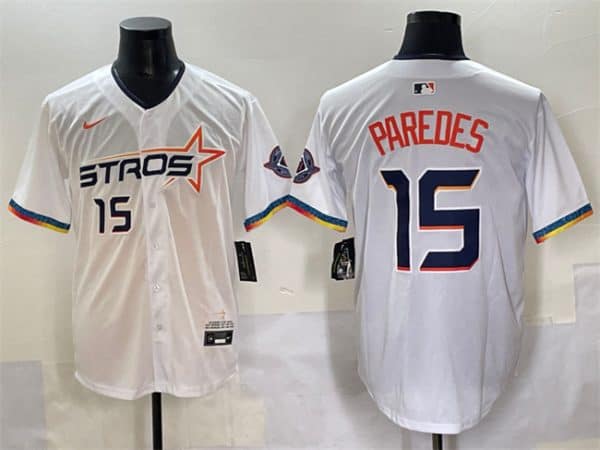 Houston Astros #15 Isaac Paredes White 2025 City Connect Limited Stitched Jersey