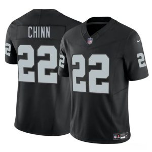 Las Vegas Raiders #22 Jeremy Chinn Black 2025 F.U.S.E. Vapor Stitched Jersey