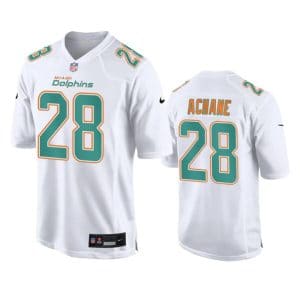 Miami Dolphins #28 De'Von Achane White Fashion Vapor Untouchable Stitched Jersey