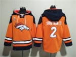 Denver Broncos #2 Pat Surtain II Orange Navy Ageless Must-Have Lace-Up Pullover Hoodie