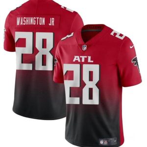 Atlanta Falcons #28 Carlos Washington Jr Red Black Vapor Untouchable Limited Stitched Jersey