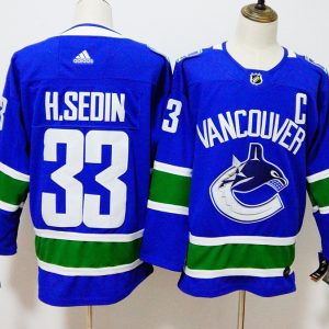 Vancouver Canucks #30 Henrik Sedin Blue Stitched Adidas Jersey